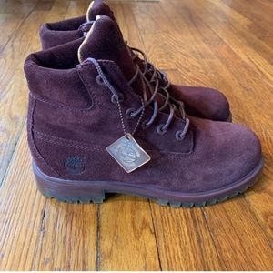 Limited Release Timberland Suede Boots Plum